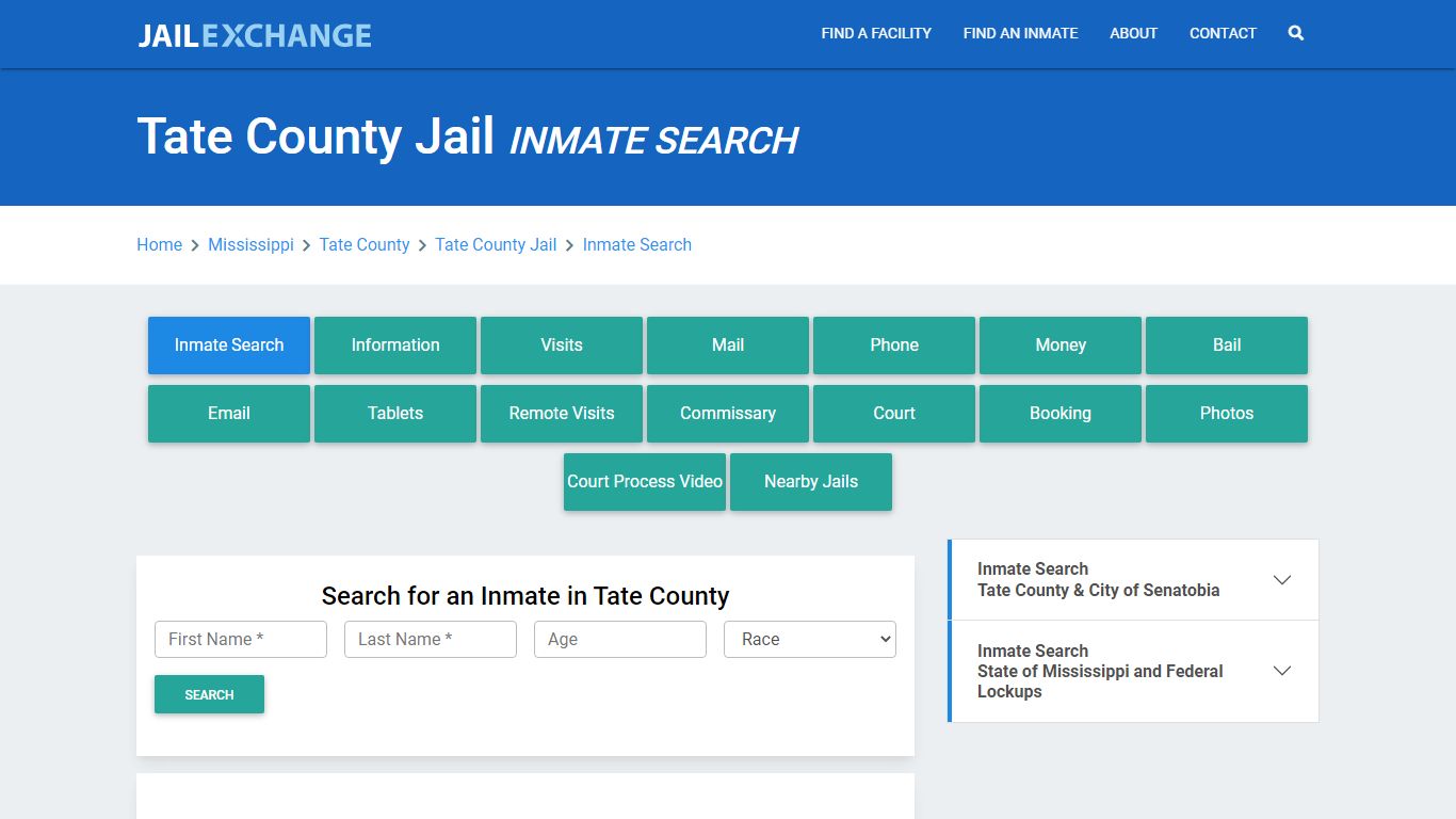 Tate County Jail, MS Inmate Search: Roster & Mugshots