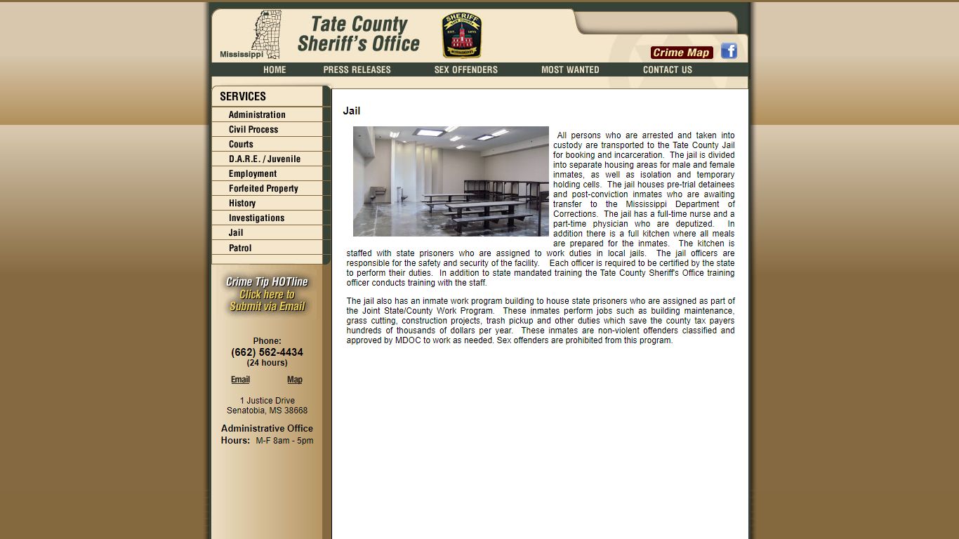 Jail - Tate County Sheriff MS